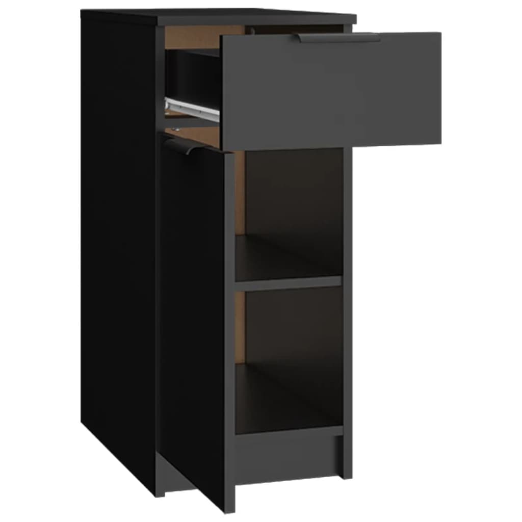 Büroschrank Schwarz 33,5x50x75 cm Holzwerkstoff