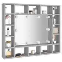 Thumbnail for Spiegelschrank mit LED Grau Sonoma 91x15x76,5 cm