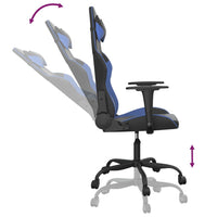 Thumbnail for Gaming-Stuhl mit Massagefunktion Schwarz und Blau Kunstleder