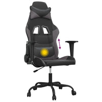 Thumbnail for Gaming-Stuhl mit Massagefunktion Schwarz und Grau Kunstleder
