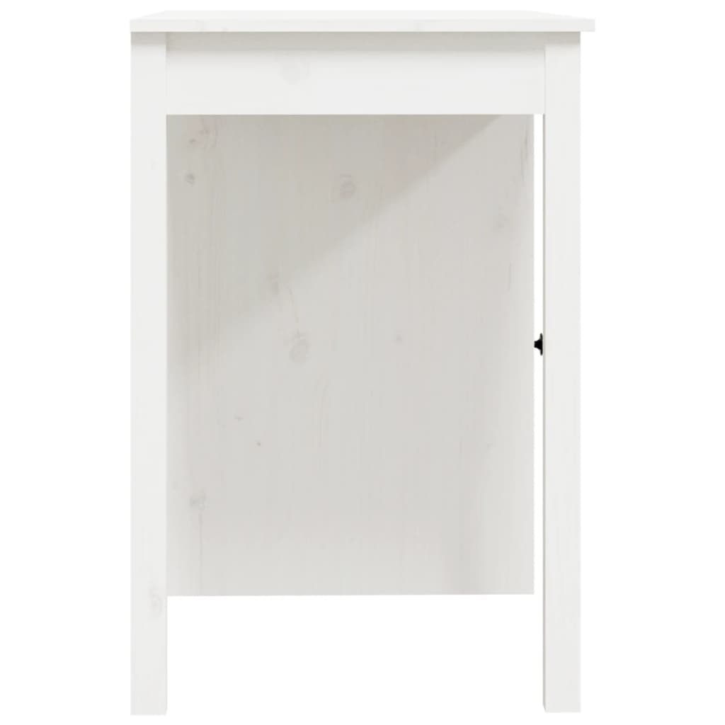 Schreibtisch Weiß 100x50x75 cm Massivholz Kiefer