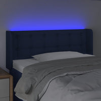 Thumbnail for LED Kopfteil Blau 93x16x78/88 cm Stoff