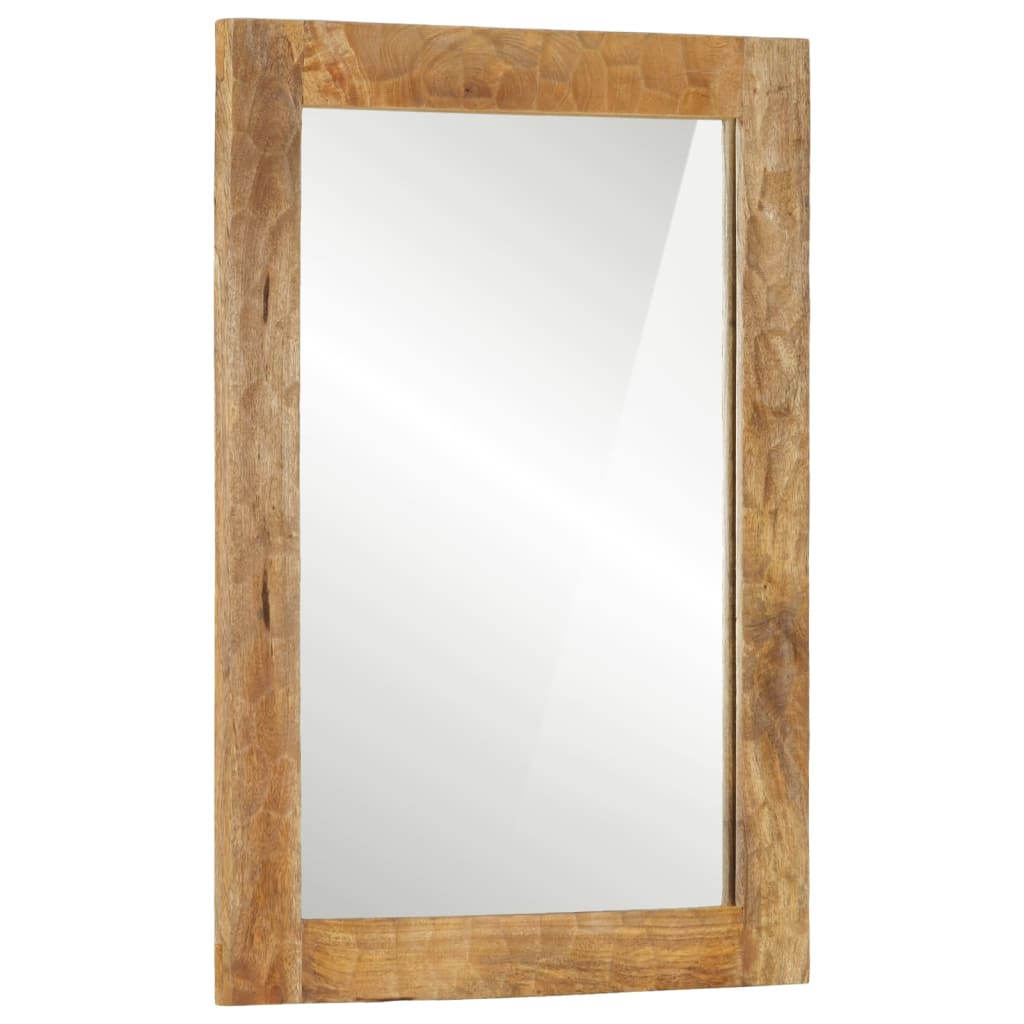 Badspiegel 50x70x2,5 cm Massivholz Mango und Glas
