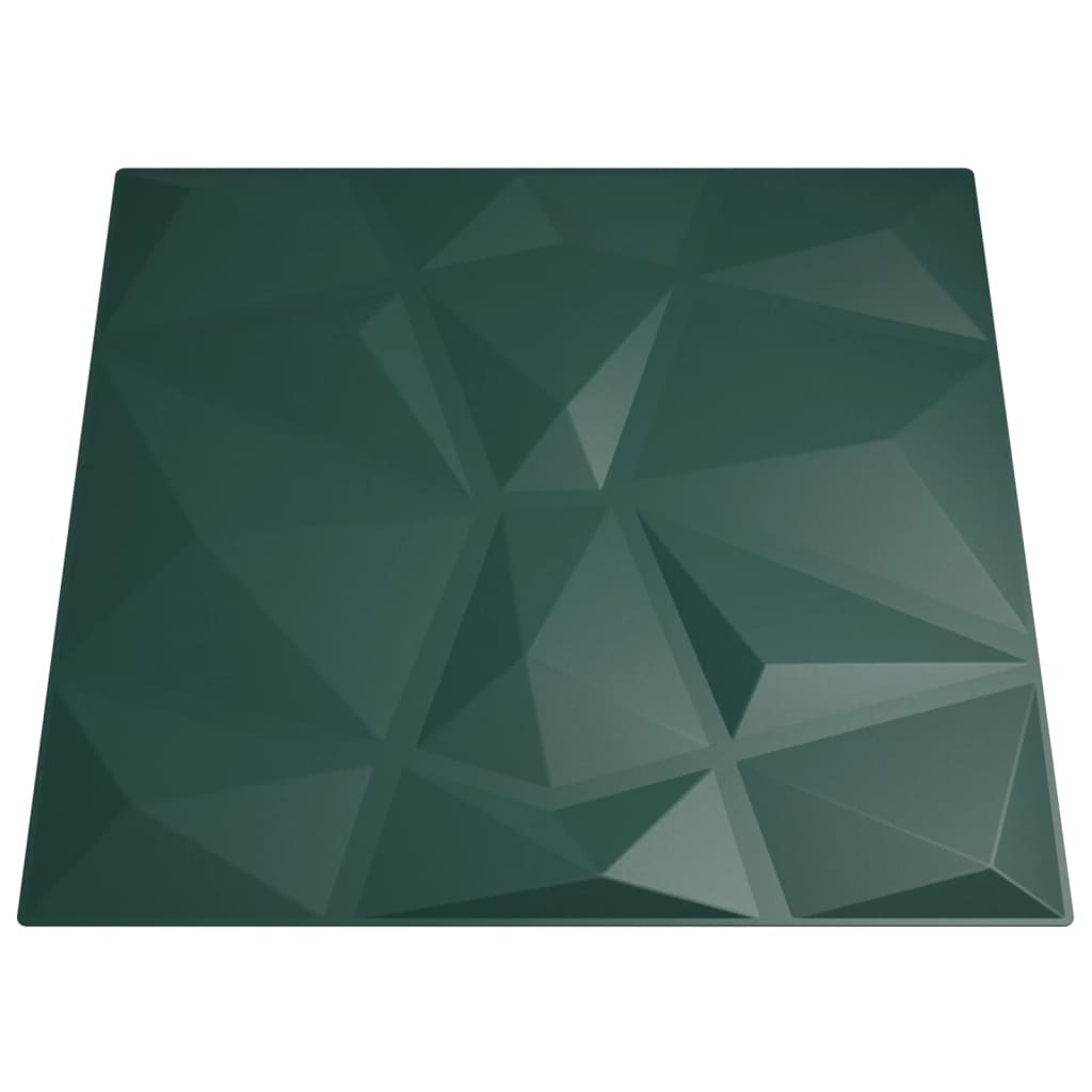 Wandpaneele 24 Stk. Grün 50x50 cm XPS 6 m² Diamant