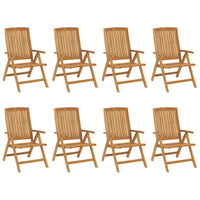 Thumbnail for Gartenstühle mit Auflagen 8 Stk. Massivholz Teak