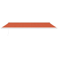 Thumbnail for Markise Einziehbar Orange und Braun 5x3 m Stoff und Aluminium