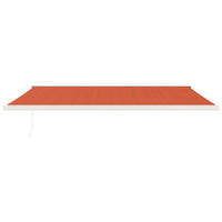 Thumbnail for Markise Einziehbar Orange und Braun 5x3 m Stoff und Aluminium