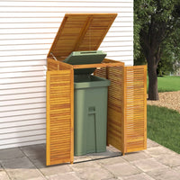 Thumbnail for Mülltonnenbox für 1 Tonne 70x89x117 cm Massivholz Akazie