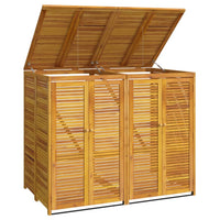 Thumbnail for Mülltonnenbox für 2 Tonnen 140x89x117 cm Massivholz Akazie