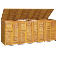 Thumbnail for Mülltonnenbox für 4 Tonnen 280x89x117 cm Massivholz Akazie