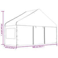 Thumbnail for Pavillon mit Dach Weiß 4,46x5,88x3,75 m Polyethylen