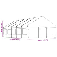 Thumbnail for Pavillon mit Dach Weiß 11,15x5,88x3,75 m Polyethylen