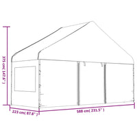 Thumbnail for Pavillon mit Dach Weiß 13,38x5,88x3,75 m Polyethylen