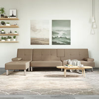Thumbnail for Schlafsofa in L-Form Cappuccino-Braun 255x140x70 cm Kunstleder