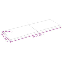 Thumbnail for Tischplatte Dunkelbraun 180x60x(2-4)cm Massivholz Eiche