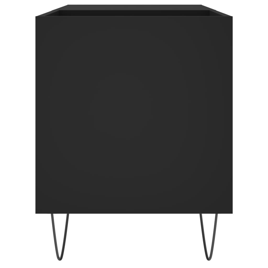 Plattenschrank Schwarz 85x38x48 cm Holzwerkstoff