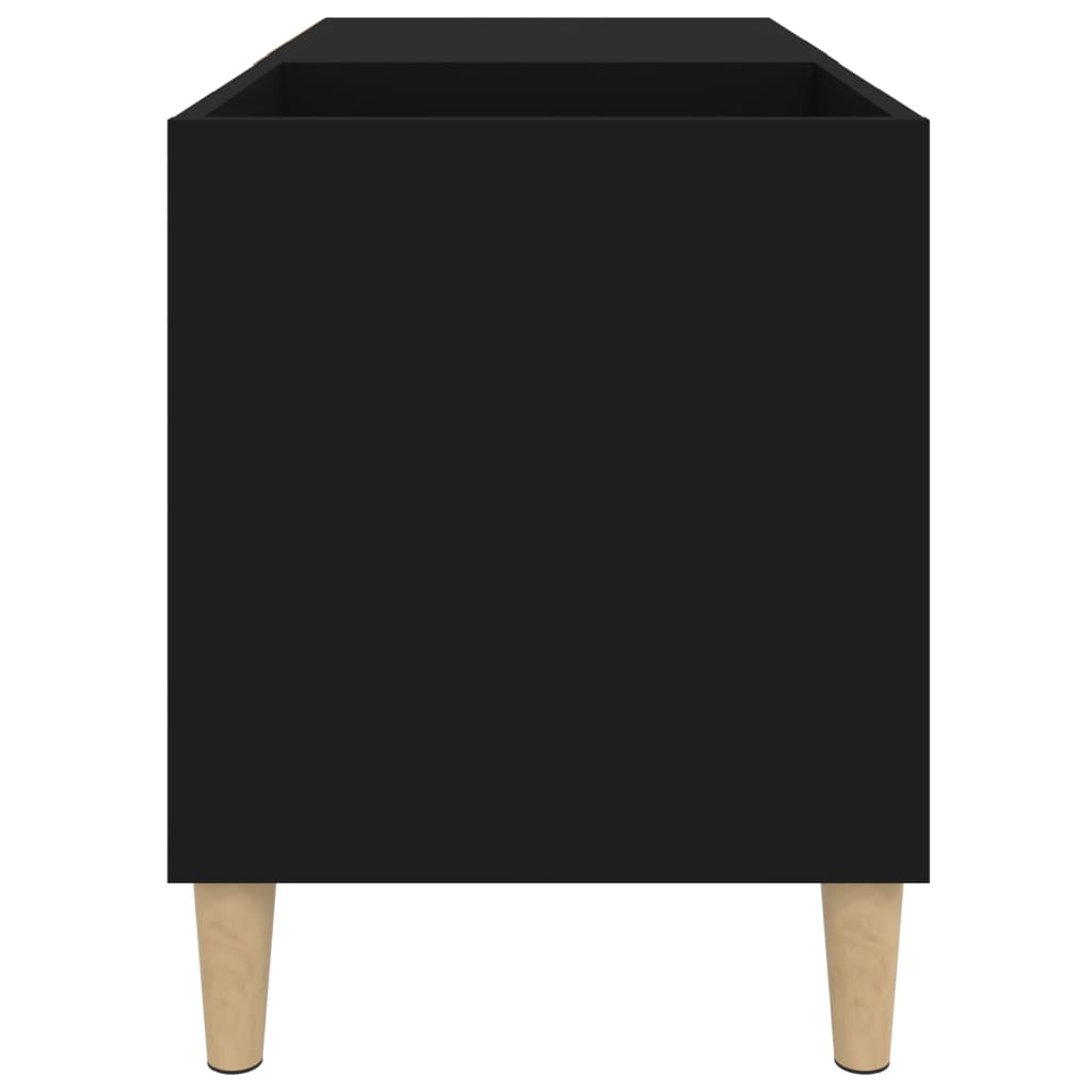 Plattenschrank Schwarz 84,5x38x48 cm Holzwerkstoff