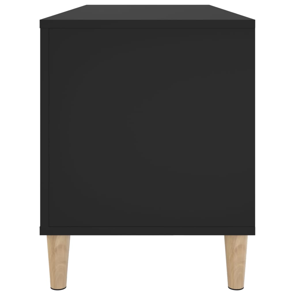 Plattenschrank Schwarz 100x38x48 cm Holzwerkstoff