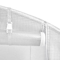 Thumbnail for Gewächshaus mit Stahlrahmen Weiß 24 m² 6x4x2 m