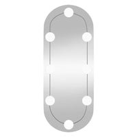 Thumbnail for Wandspiegel mit LED-Leuchten 20x50 cm Glas Oval