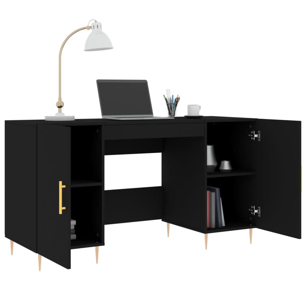 Schreibtisch Schwarz 140x50x75 cm Holzwerkstoff