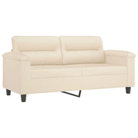 Thumbnail for 2-Sitzer-Sofa mit Kissen Beige 140 cm Mikrofasergewebe