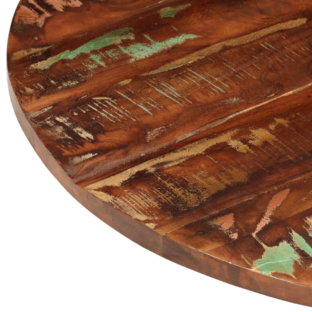 Tischplatte Ø 70x1,5 cm Rund Altholz Massiv