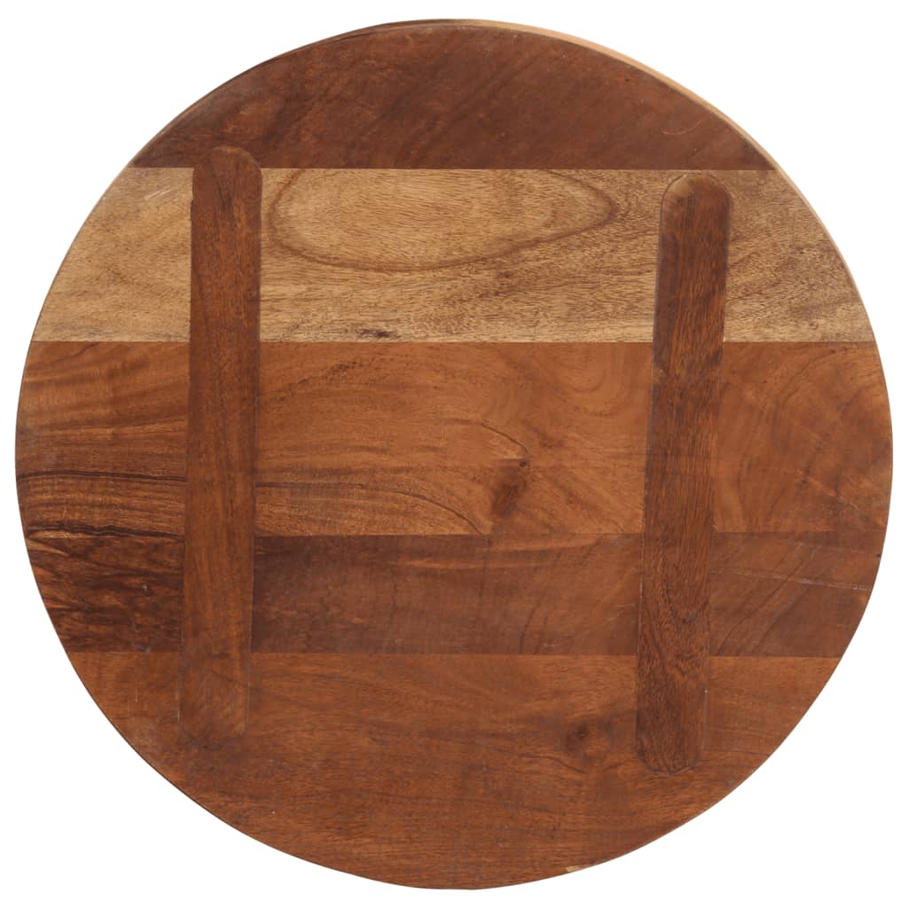 Tischplatte Ø 60x2,5 cm Rund Altholz Massiv