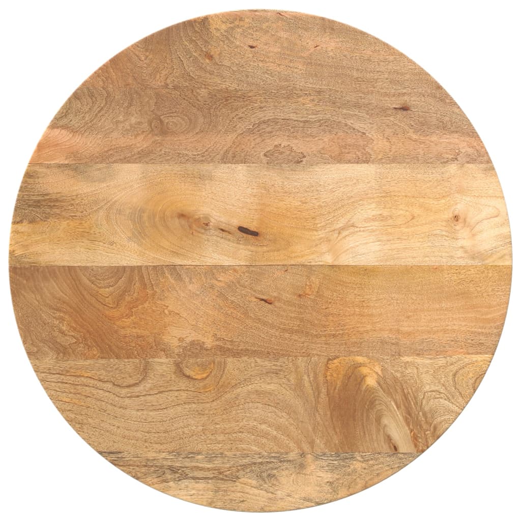 Tischplatte Ø 40x3,8 cm Rund Massivholz Mango