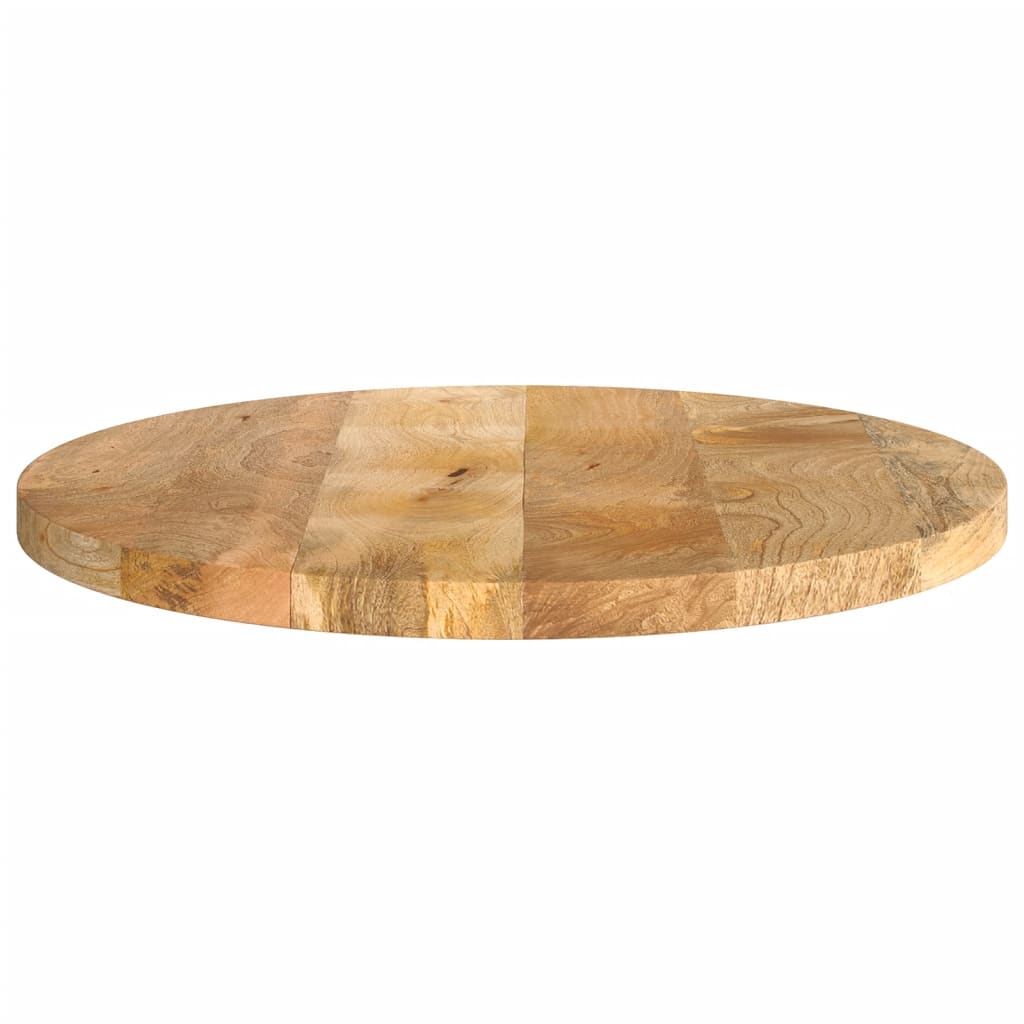 Tischplatte Ø 40x3,8 cm Rund Massivholz Mango