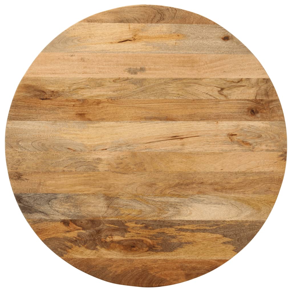 Tischplatte Ø 70x3,8 cm Rund Massivholz Mango