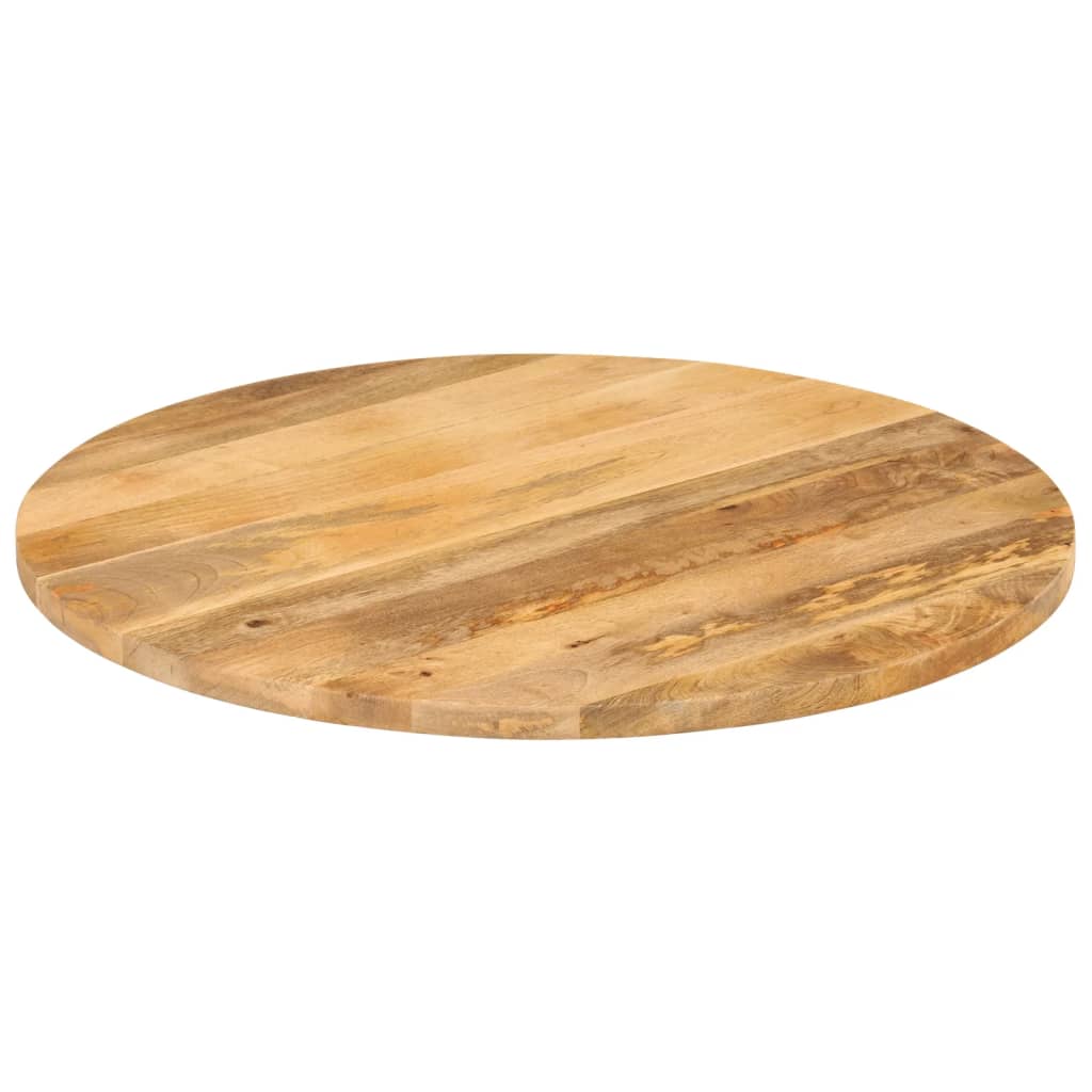 Tischplatte Ø 70x3,8 cm Rund Massivholz Mango