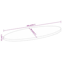Thumbnail for Tischplatte 100x40x2,5 cm Oval Massivholz Akazie