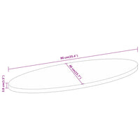 Thumbnail for Tischplatte 90x40x3,8 cm Oval Massivholz Akazie