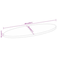 Thumbnail for Tischplatte 100x40x3,8 cm Oval Massivholz Akazie