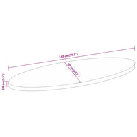 Thumbnail for Tischplatte 140x60x3,8 cm Oval Massivholz Akazie