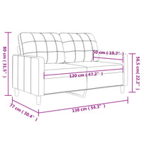 Thumbnail for 2-Sitzer-Sofa Creme 120 cm Stoff