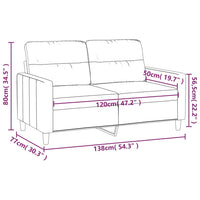 Thumbnail for 2-Sitzer-Sofa Taupe 120 cm Stoff