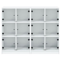 Thumbnail for Bücherregal mit Türen Weiß 136x37x109 cm Holzwerkstoff