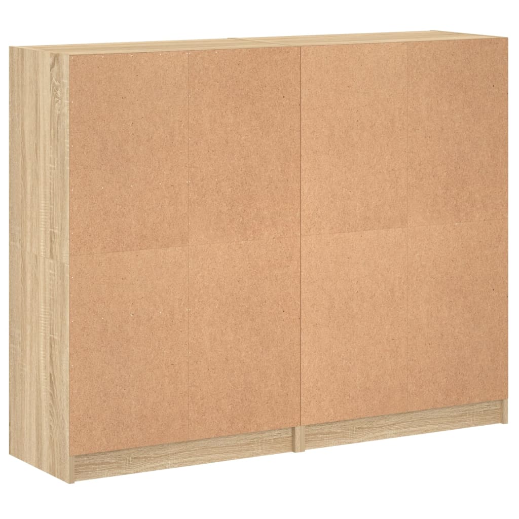 Bücherregal mit Türen Sonoma-Eiche 136x37x109 cm Holzwerkstoff