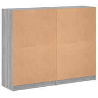 Thumbnail for Bücherregal mit Türen Grau Sonoma 136x37x109 cm Holzwerkstoff