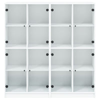 Thumbnail for Bücherschrank mit Türen Weiß 136x37x142 cm Holzwerkstoff