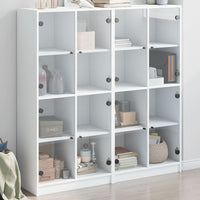 Thumbnail for Bücherschrank mit Türen Weiß 136x37x142 cm Holzwerkstoff