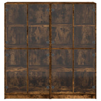 Thumbnail for Bücherschrank mit Türen Räuchereiche 136x37x142cm Holzwerkstoff