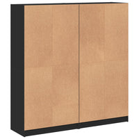 Thumbnail for Bücherschrank mit Türen Schwarz 136x37x142 cm Holzwerkstoff