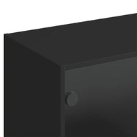 Thumbnail for Bücherschrank mit Türen Schwarz 136x37x142 cm Holzwerkstoff