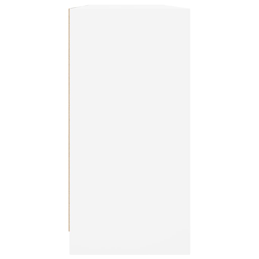 Bücherschrank mit Türen Weiß 204x37x75 cm Holzwerkstoff