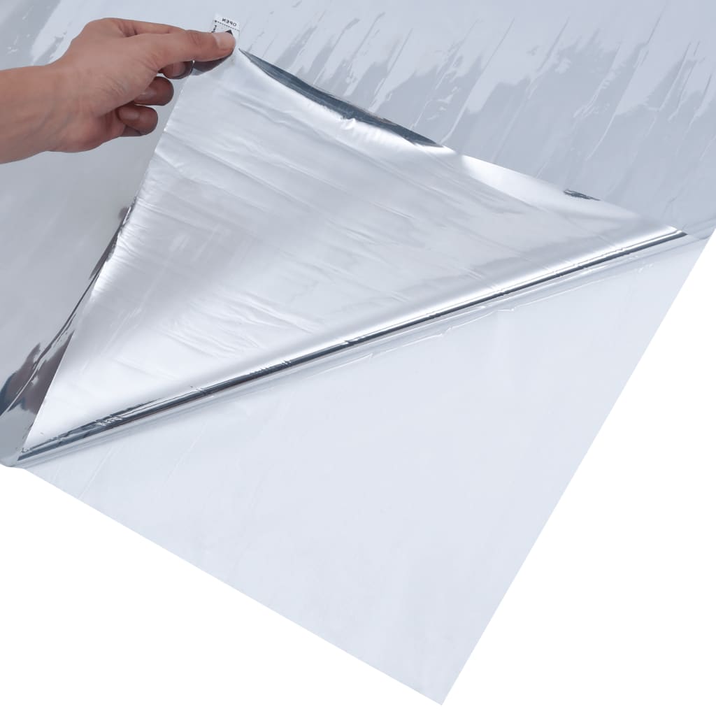 Sonnenschutzfolien 3 Stk. Statisch Reflektierend Silbern PVC