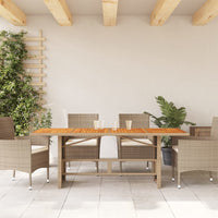 Thumbnail for Gartentisch mit Akazienholz-Platte 190x80x74 cm Poly Rattan