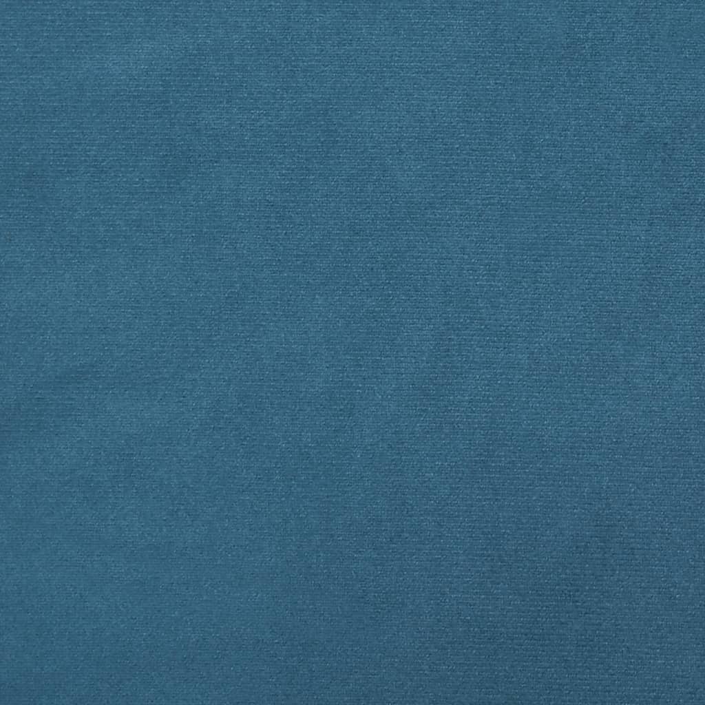 Kopfteil-Kissen Blau 120 cm Samt